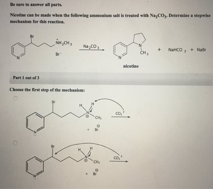 Draw the stepwise mechanism for the following reaction